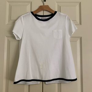 Moncler cross open back shirt